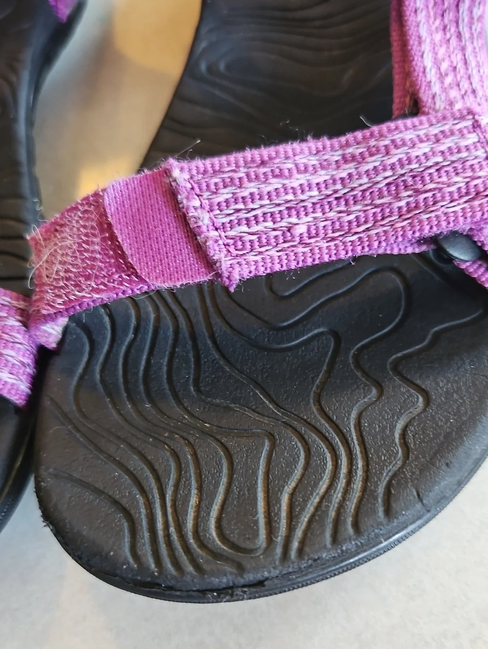 Youth Purple And Black Teva Sandals